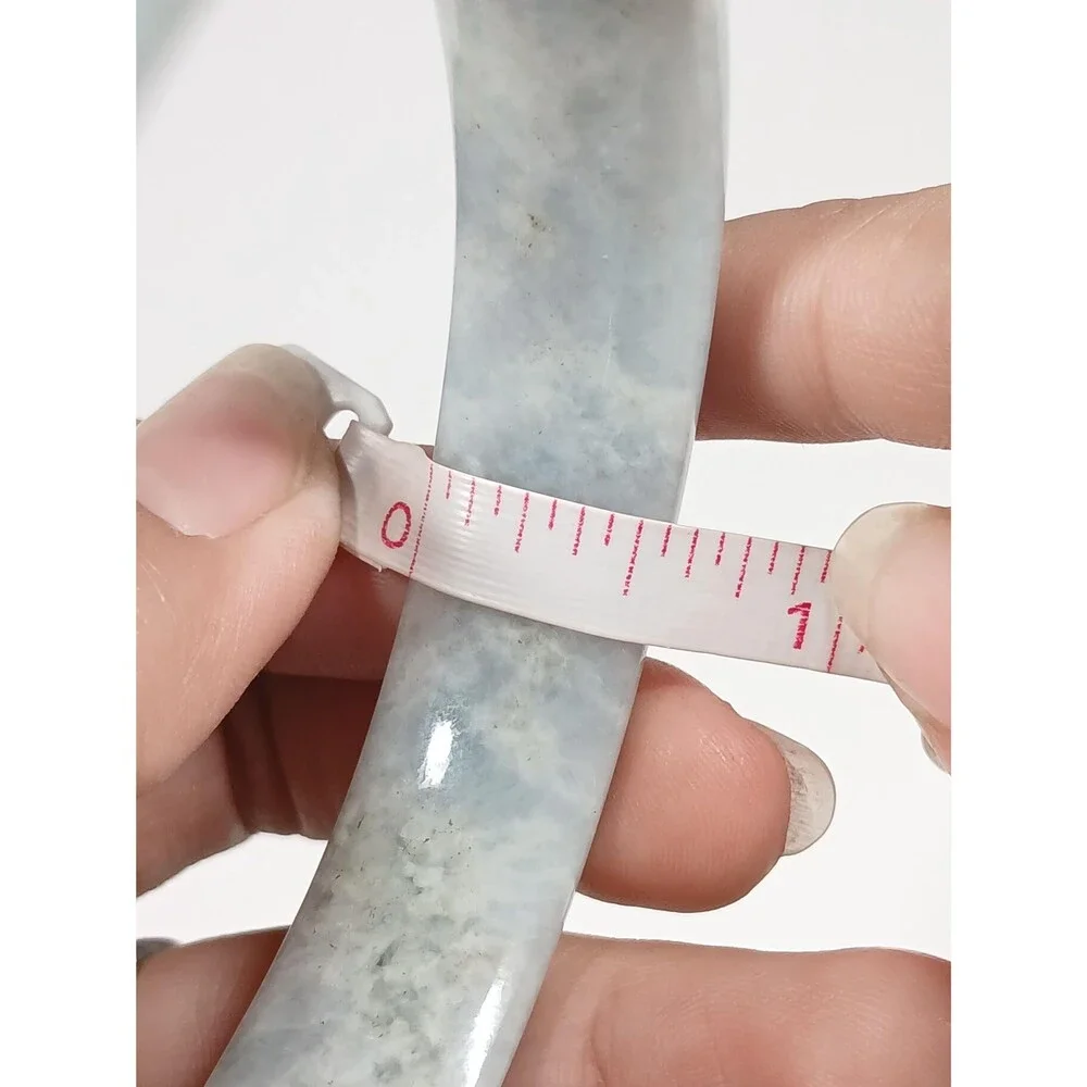 Baby Blue Jadeite Bangle 67mm Semi-Icy Translucent 87g